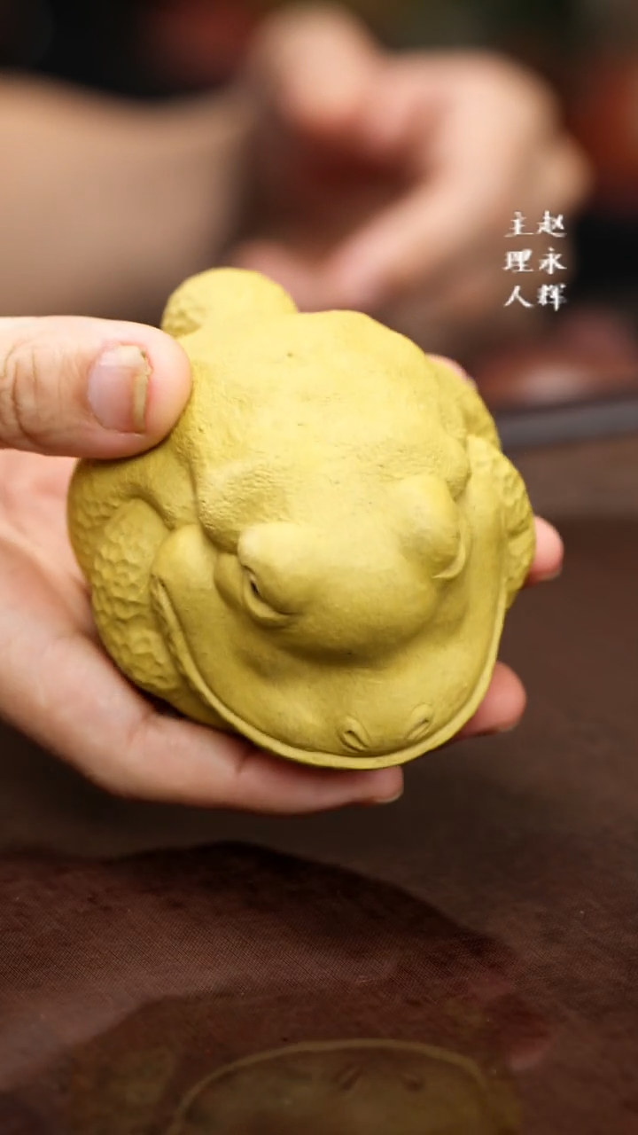 紫砂茶宠大嘴蛙，。，