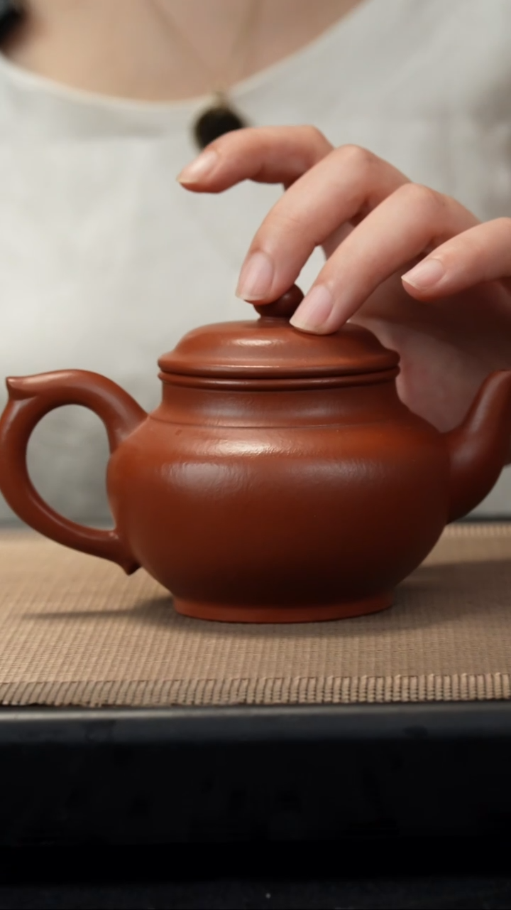 茶壶紫砂朱泥全手笑樱240cc