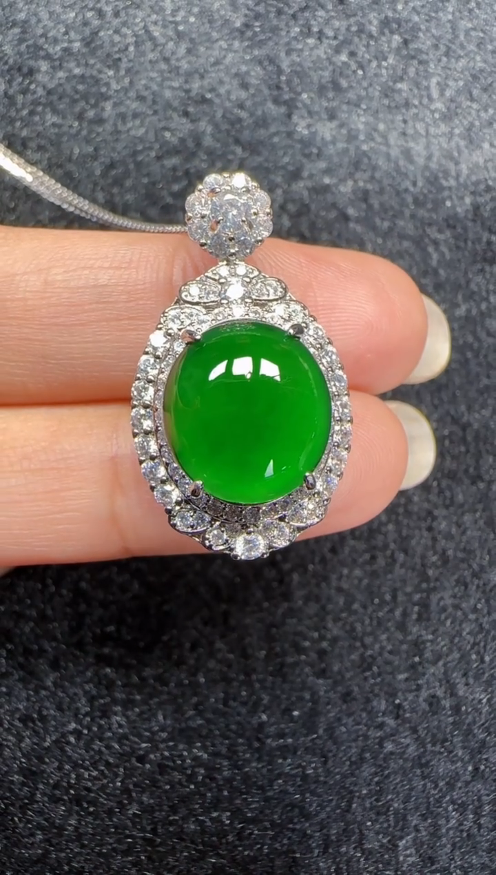 未镶嵌定制翡翠翡翠吊坠8