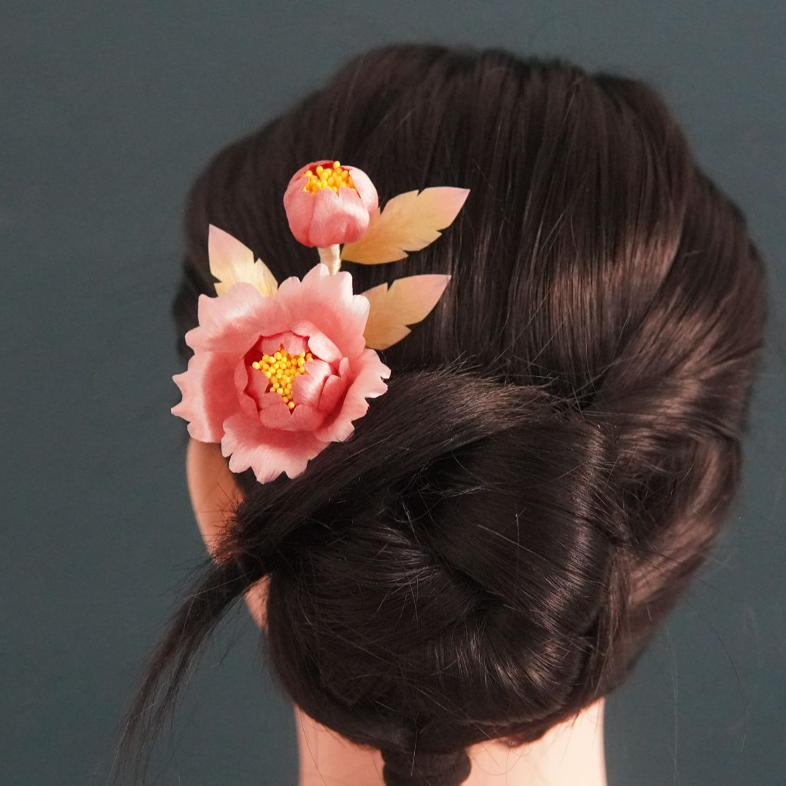 瑞雪【富贵牡丹】复古古风手工配饰U钗发梳