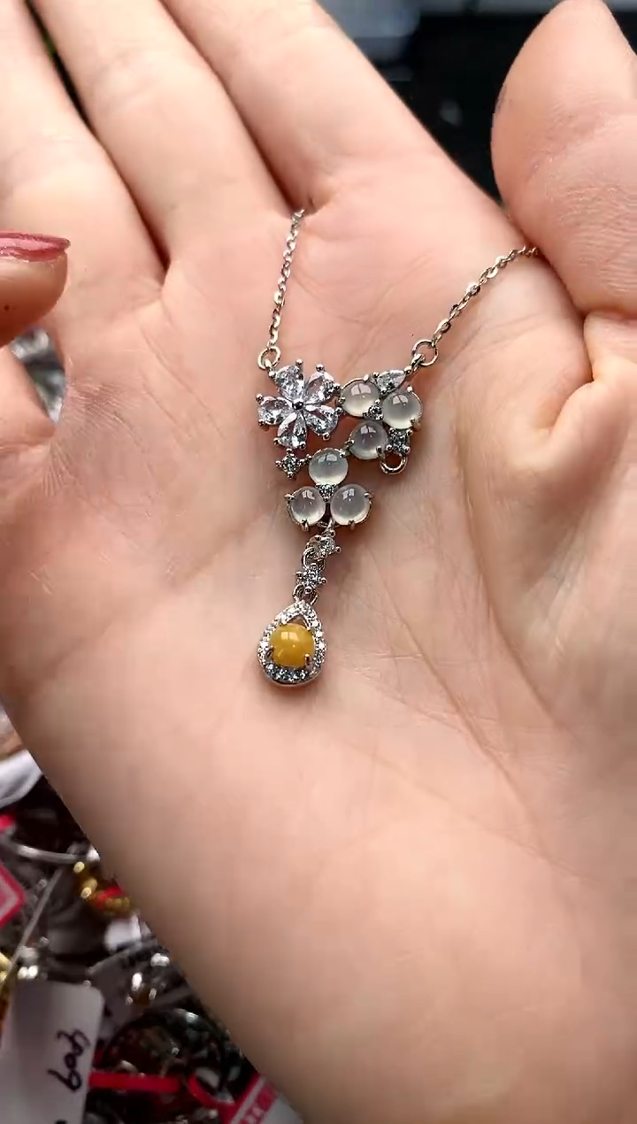 【闪购商品】翡翠戒指银S925镶嵌33333333     5