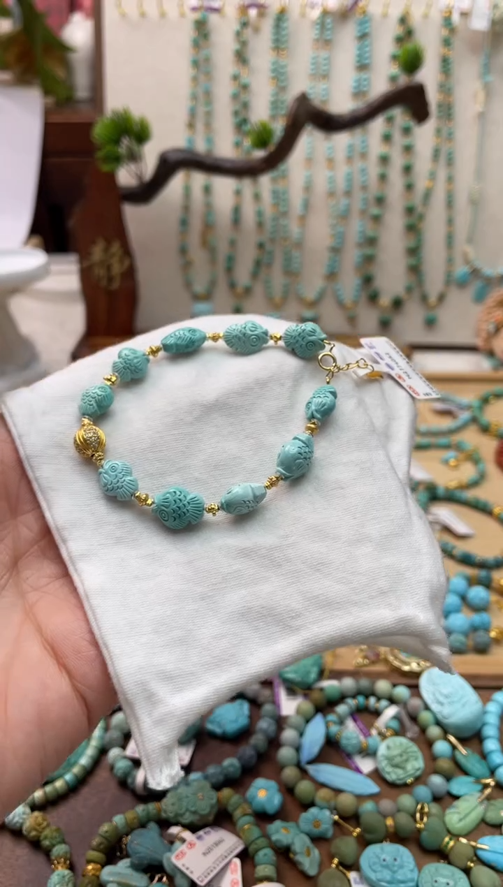 【闪购商品】绿松石手串银S925镶嵌50