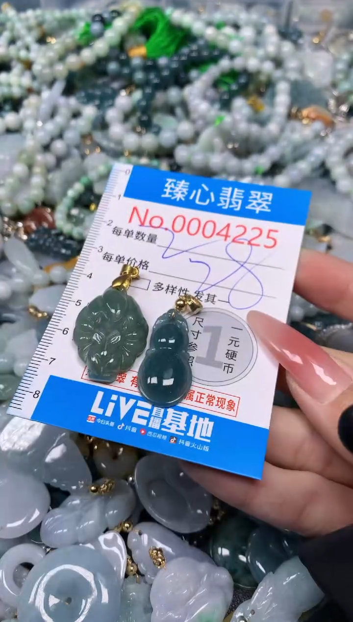 【闪购商品】翡翠颈饰未镶嵌含绳0004225