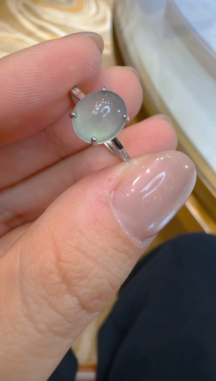 银S925镶嵌戒指翡翠多样性团购发一件