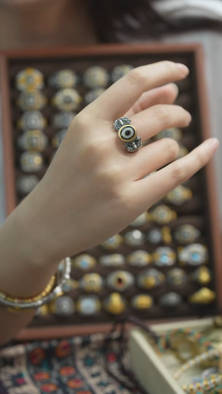 925银无金刚杵戒指