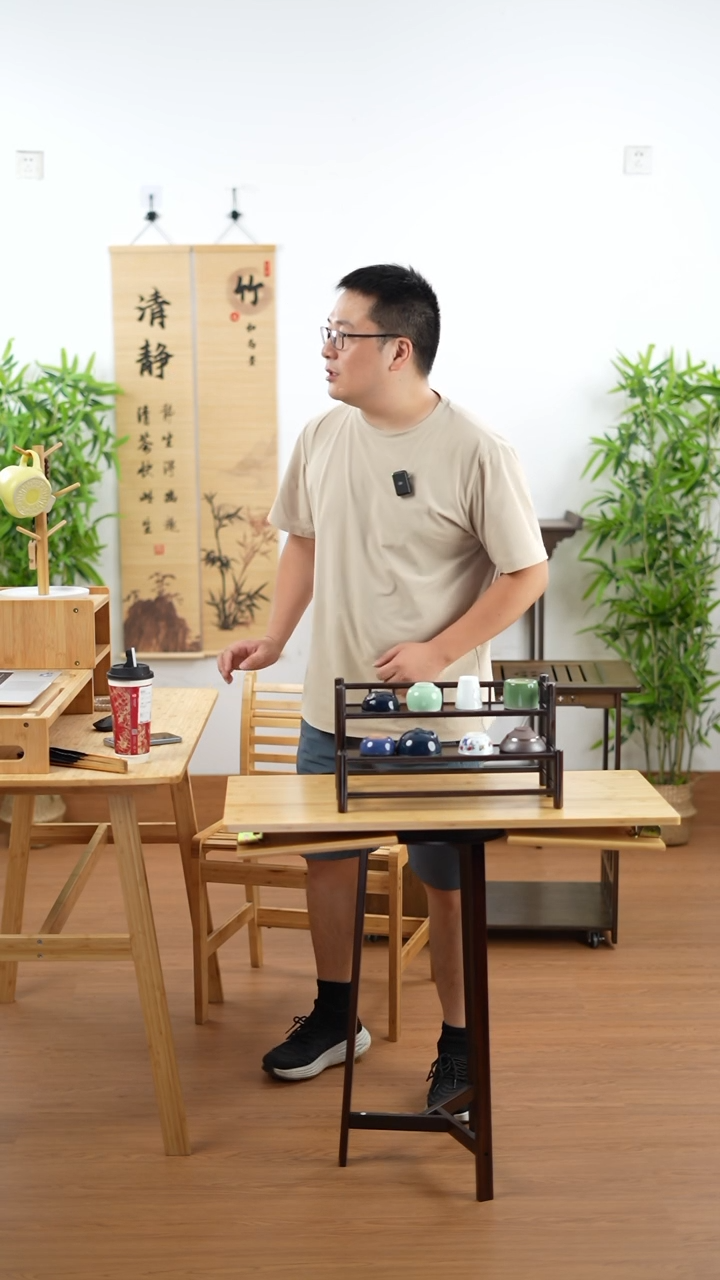 竹两层40#围栏楠竹杯架