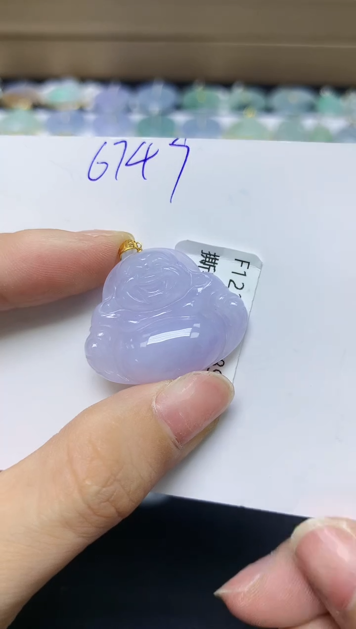 翡翠18K金镶嵌颈饰天然自然緬甸A貨翡翠