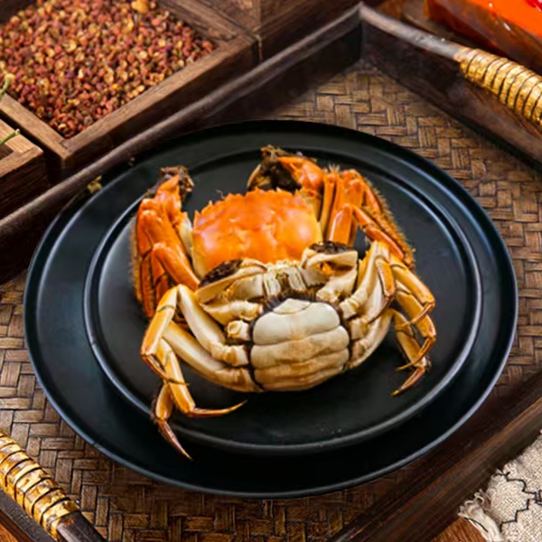 【活蟹】盘锦河蟹规格： 1.2两母蟹8只，1.5两公蟹8只，（16只）
