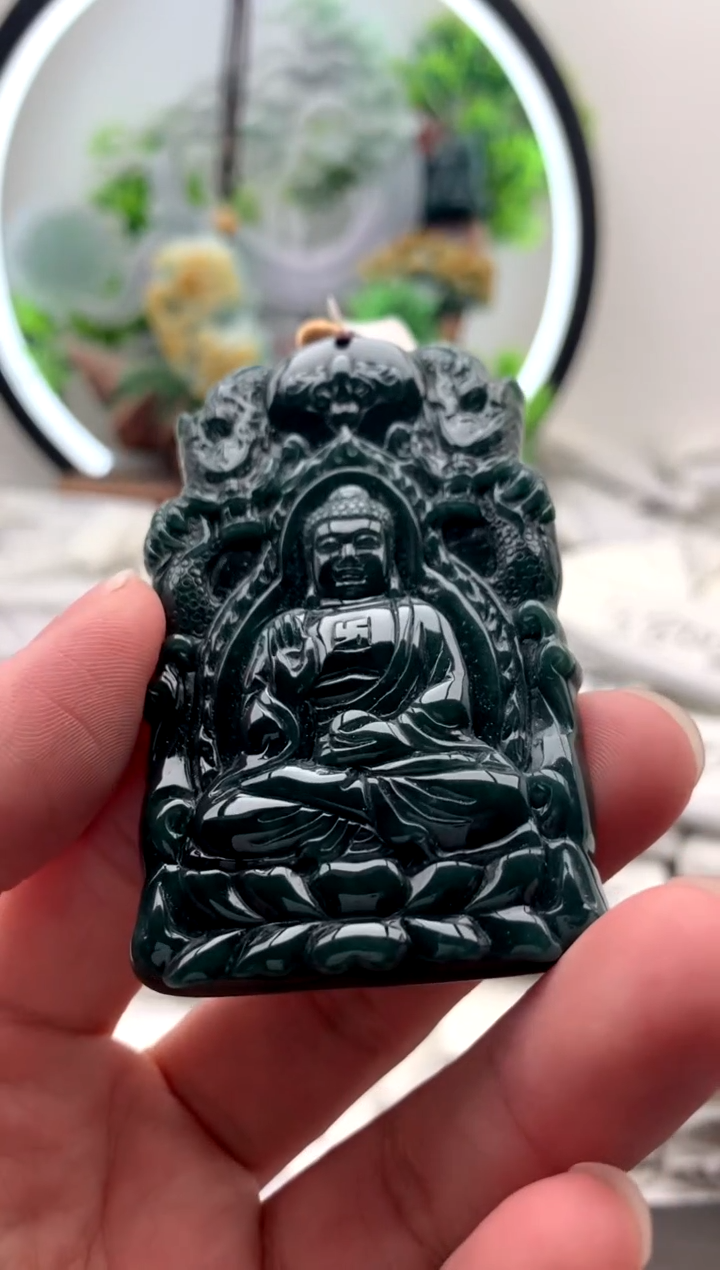 【闪购商品】翡翠颈饰未镶嵌阿弥陀佛