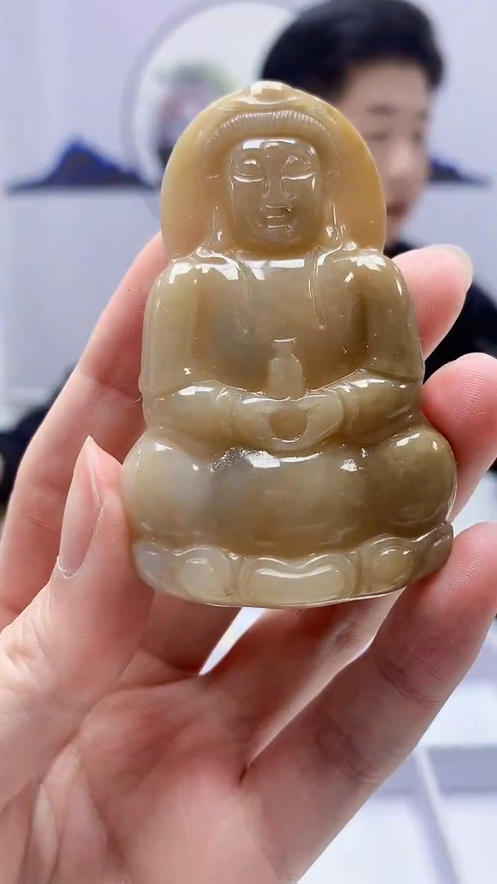 【闪购商品】定制翡翠未镶嵌4917zm-毛货挂件观音117