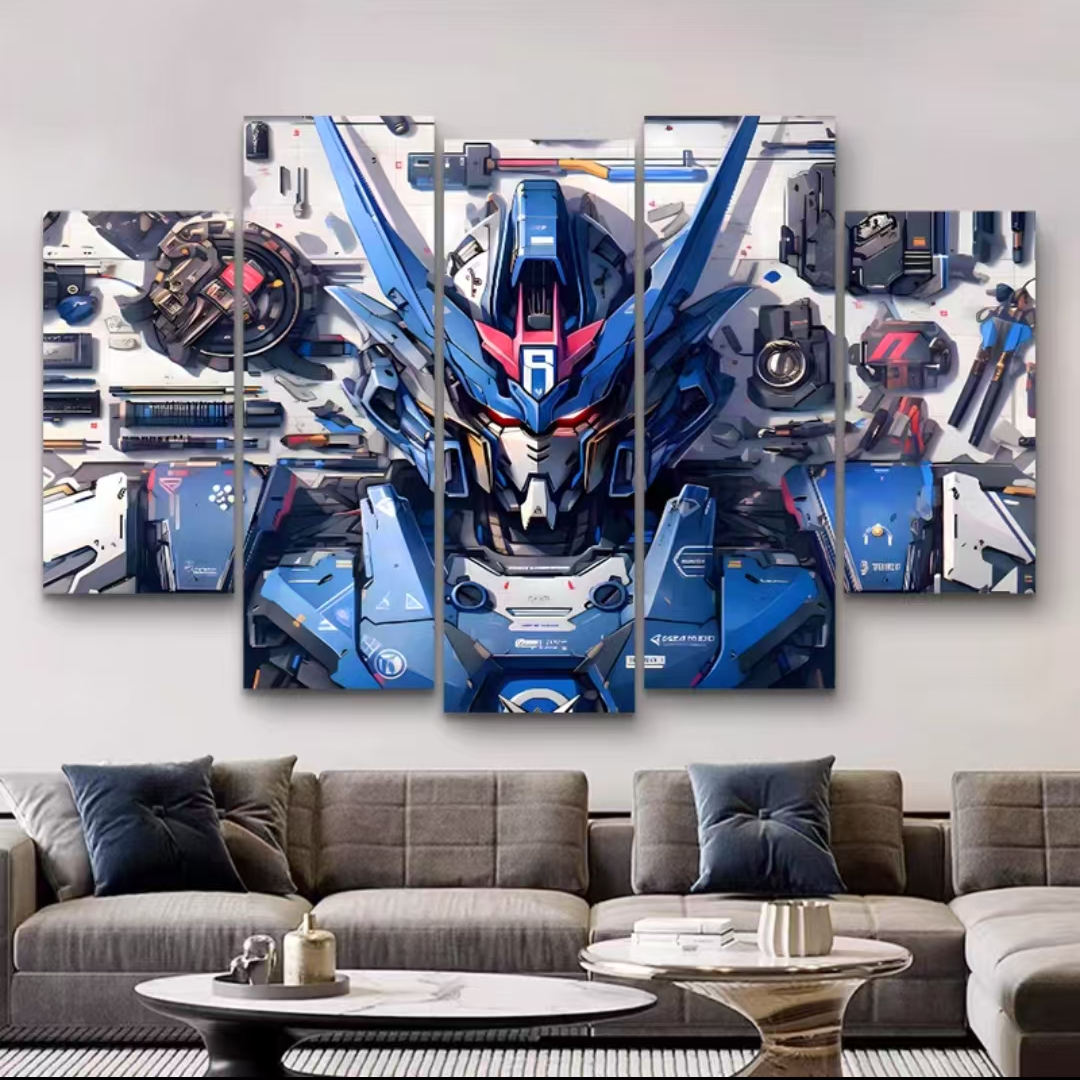 《蓝高达》挂画卡通动漫海报图壁画男孩电竞房间床头装饰画60*100