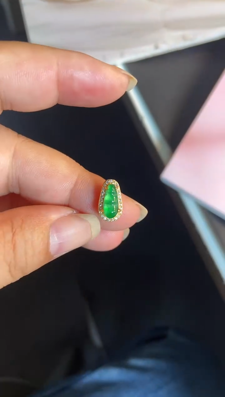 吊坠(不含链)银S925镶嵌翡翠1