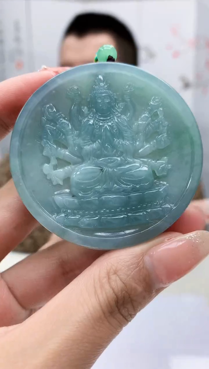 【闪购商品】定制翡翠未镶嵌4812MM-毛货挂件20