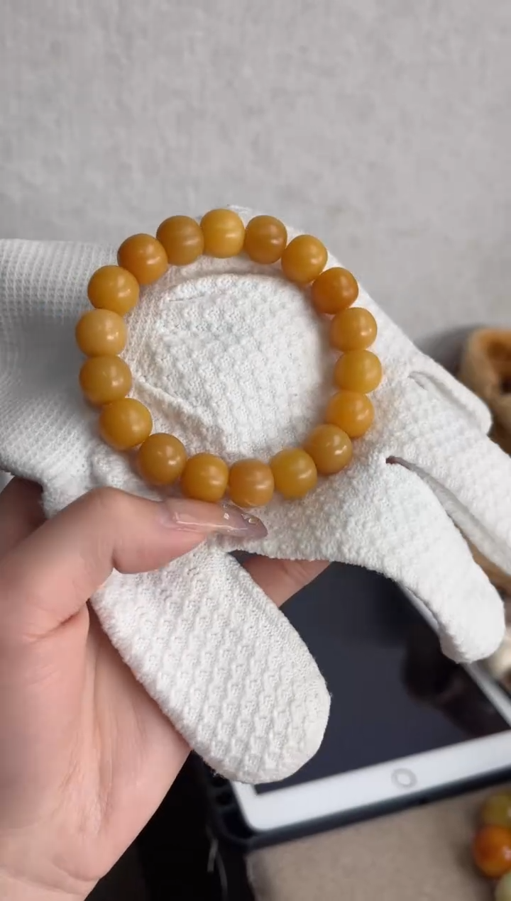 【闪购商品】菩提根/象牙果手串干磨苹果11*12mm手串W78