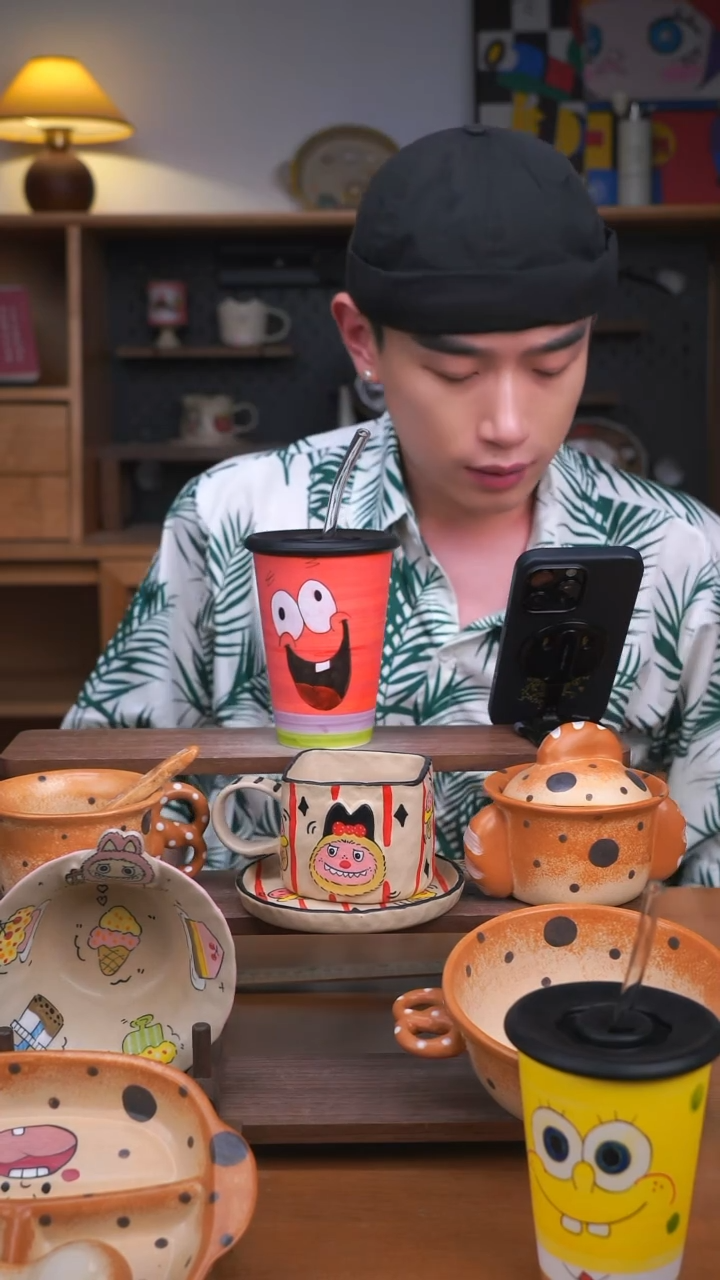 杯子景德镇可爱设计师款陶瓷