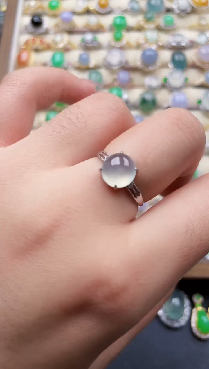 银S925镶嵌戒指翡翠183