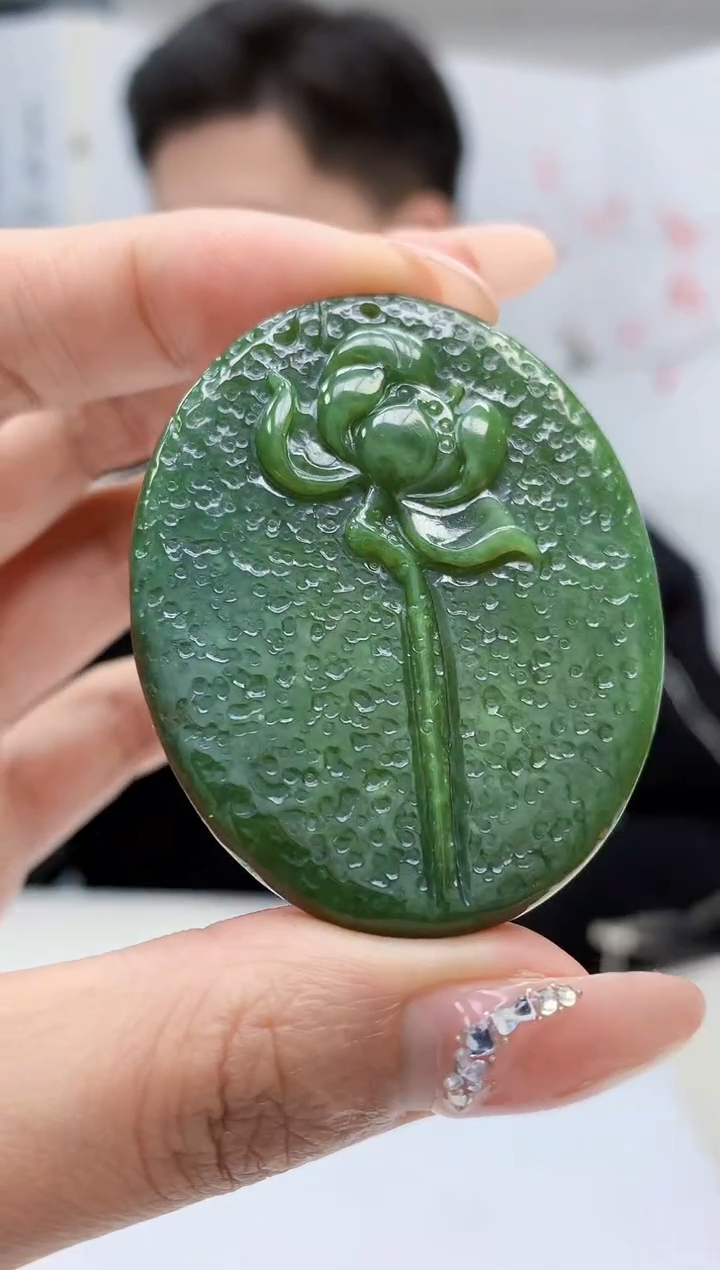 【闪购商品】定制翡翠未镶嵌4917MM-毛货挂件91