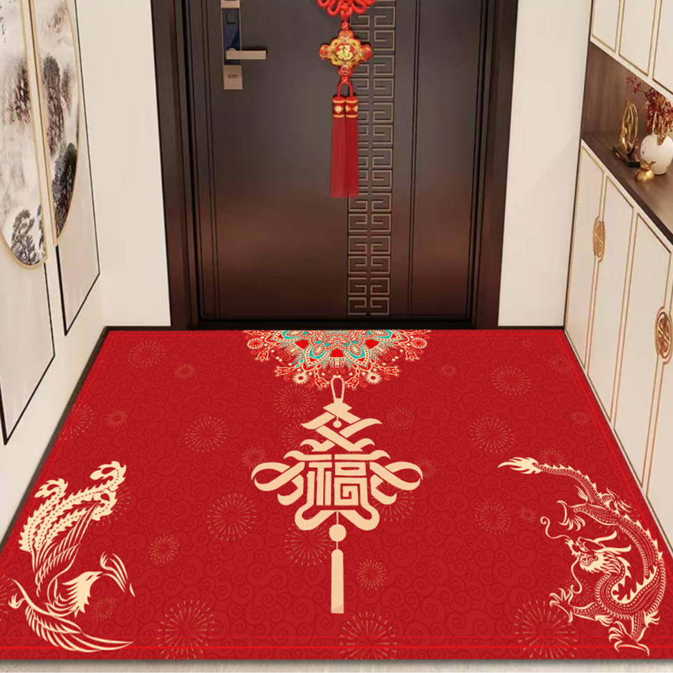 【龙凤呈福C2510083】入户门客厅厨房卫生间吸水防滑脚垫地垫