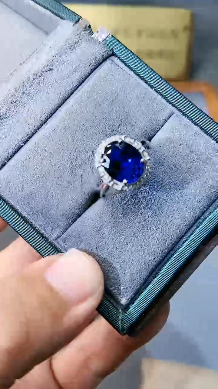 【闪购商品】蓝宝石戒指银S925镶嵌354