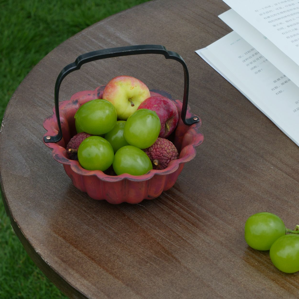 【云器百集】原创仿生花篮果篮紫铜手工制作加厚高颜值提梁篮收纳篮