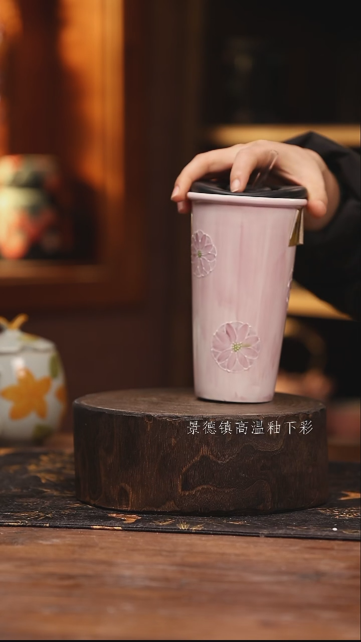 陶瓷景德镇高温釉下手绘陶瓷@L191@