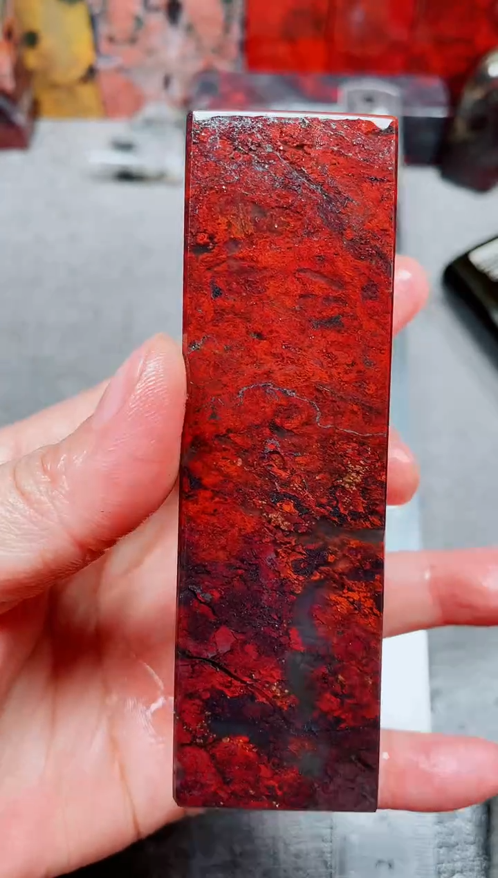 桂林鸡血玉素章3.0左右17