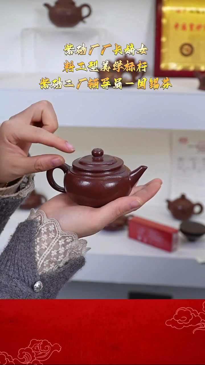 茶壶紫砂宜兴紫砂ZXF 紫袍玉砂 水平