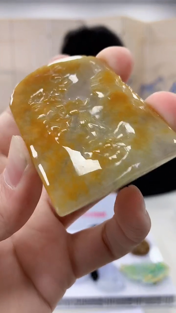 【闪购商品】定制翡翠未镶嵌5153bb-毛货挂件117