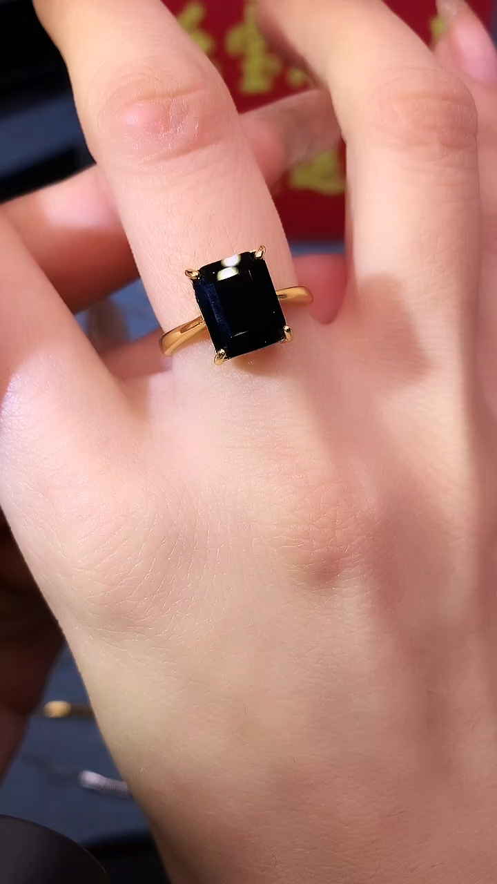 【闪购商品】蓝宝石戒指银S925镶嵌1111