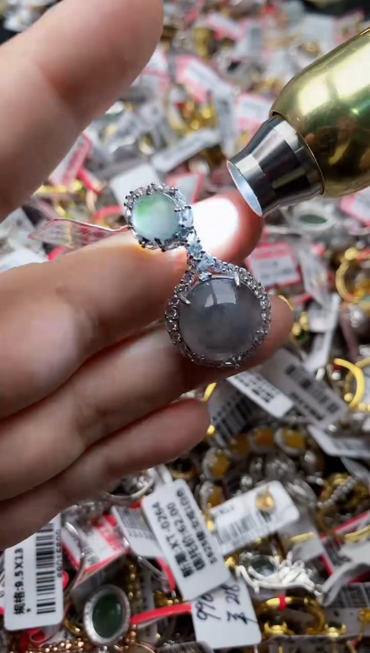 【闪购商品】翡翠戒指银S925镶嵌55555---1