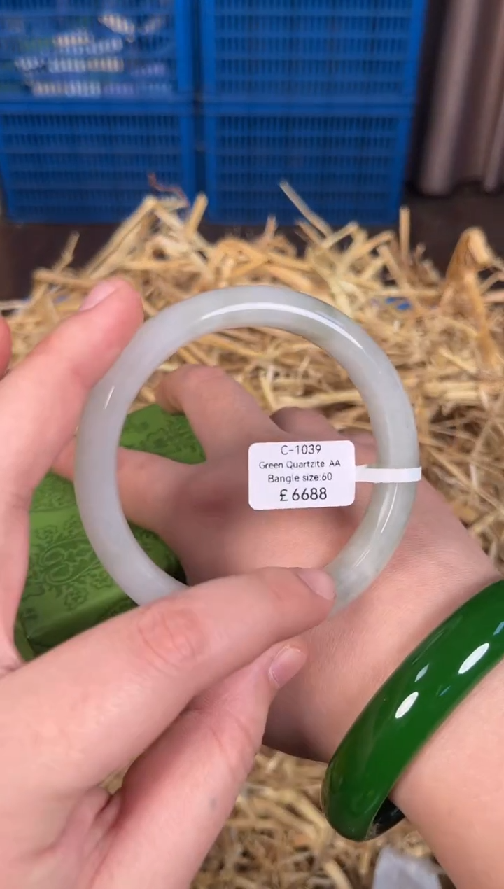 未镶嵌手镯石英质玉编码C1039