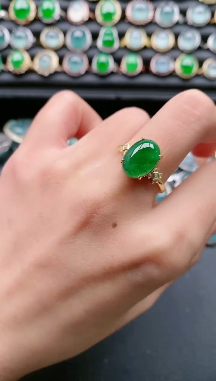 【闪购商品】翡翠戒指银S925镶嵌111111
