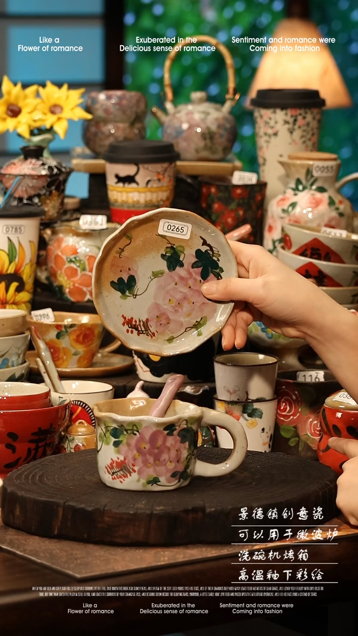 陶瓷景德镇高温釉下彩手工手绘款式@A0265@