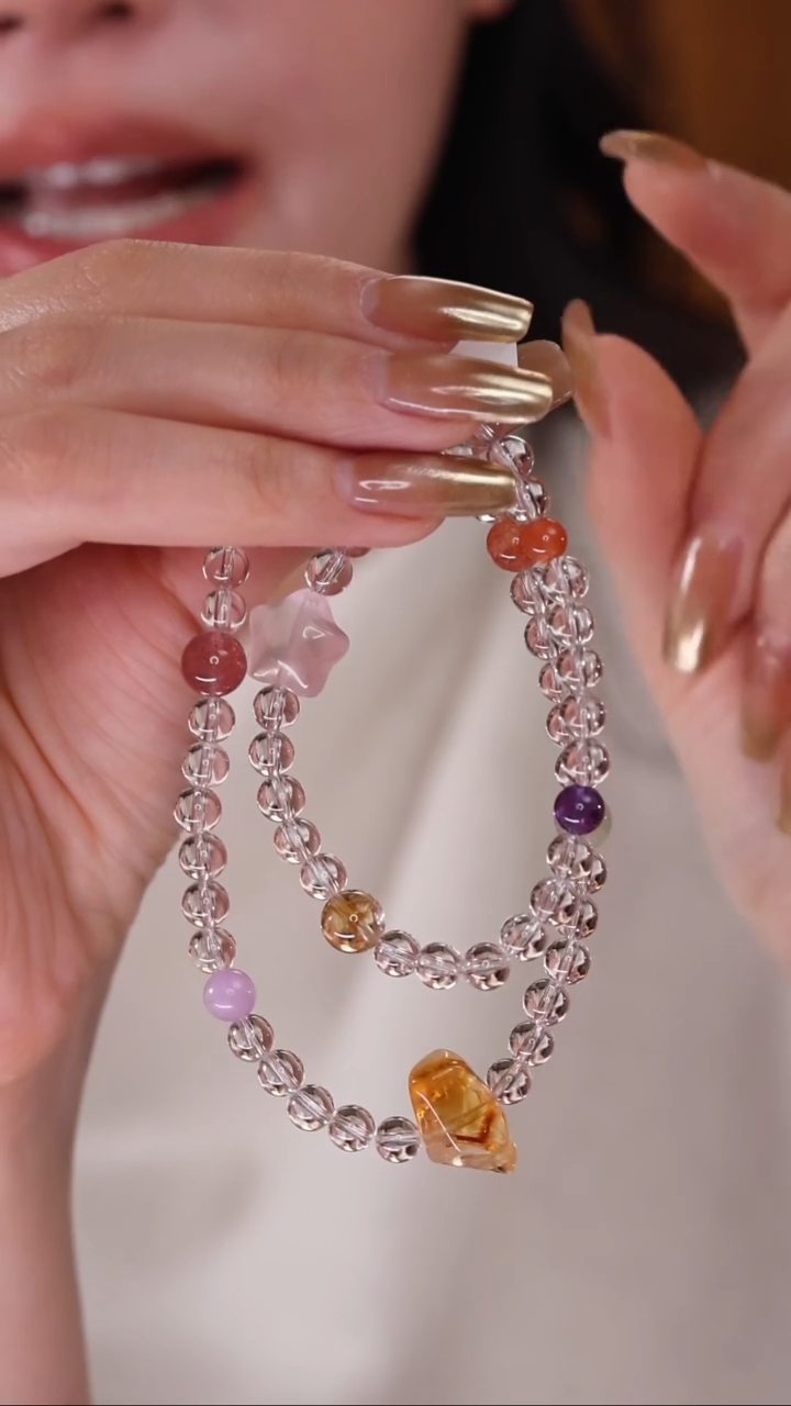 【闪购商品】水晶手链未镶嵌黄水晶多圈