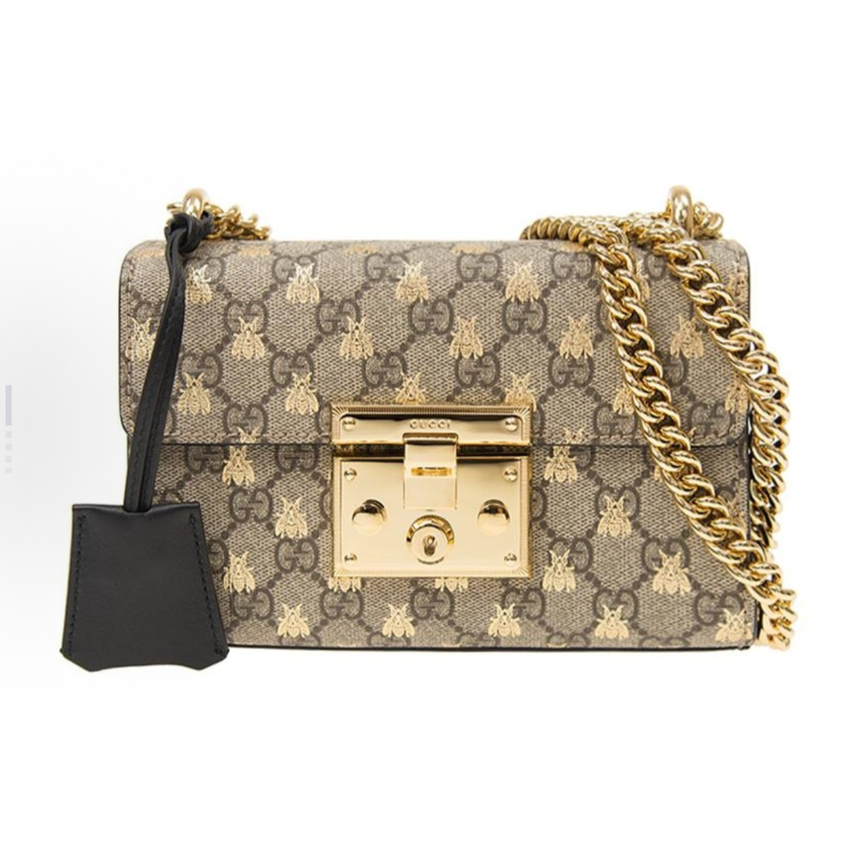 99新 GUCCI/古驰 古驰蜜蜂月光宝盒链条包20*8*12 专柜17000 