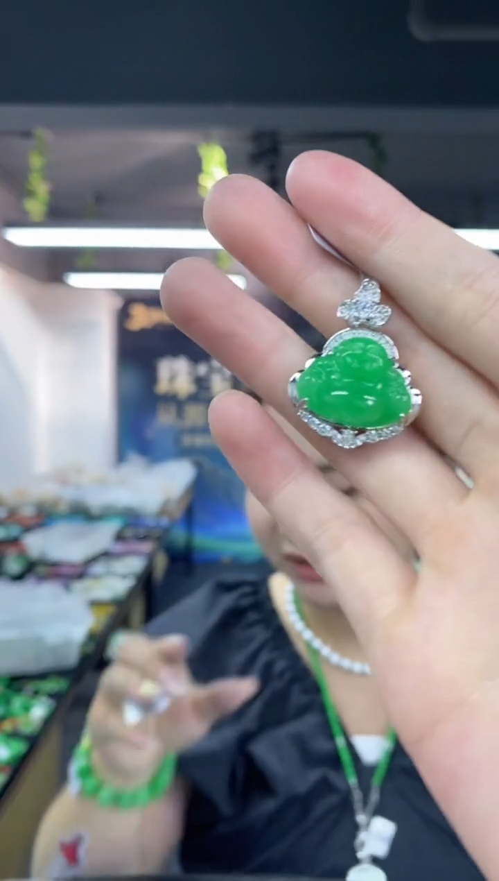 翡翠未镶嵌吊坠(不含链)多样性发其一颜色微差