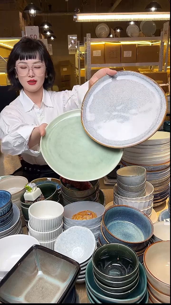 瓷34外贸尾货窑变釉下彩默认微瑕