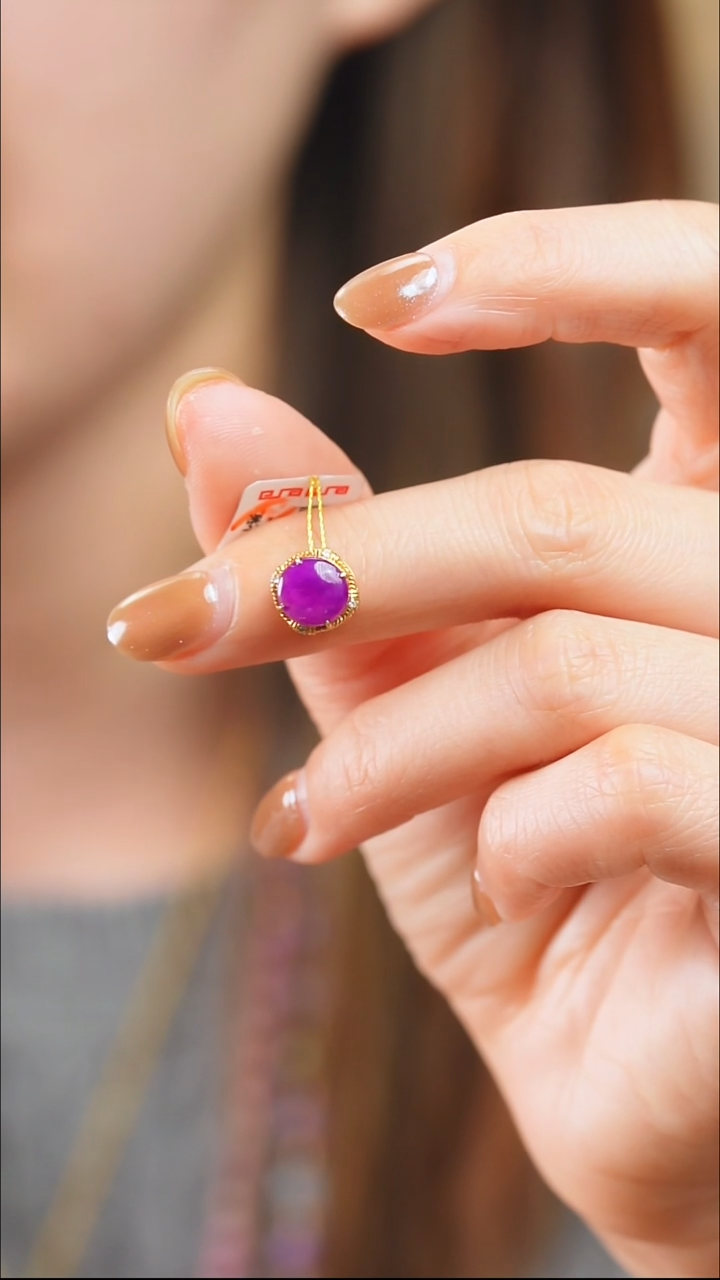 苏纪石（舒俱来）18K金镶嵌吊坠(不含链)76