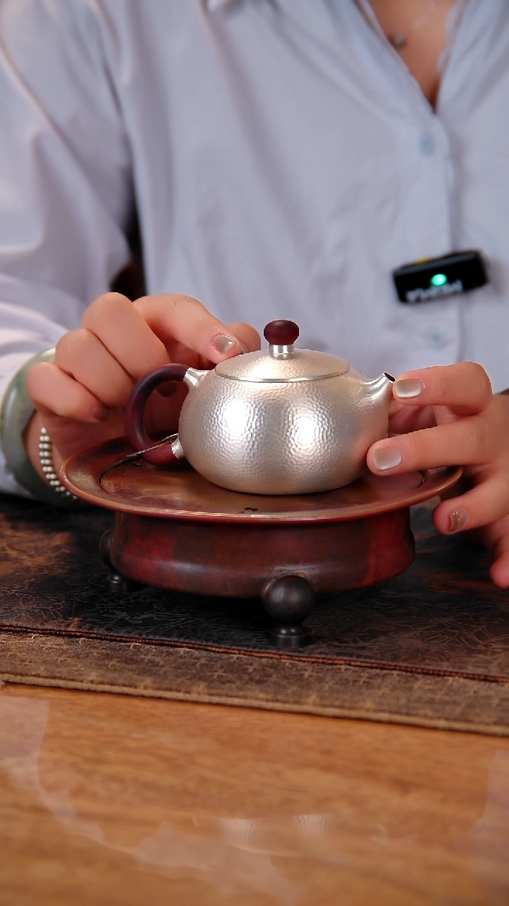 盛唐工坊 足银999 手工泡茶壶