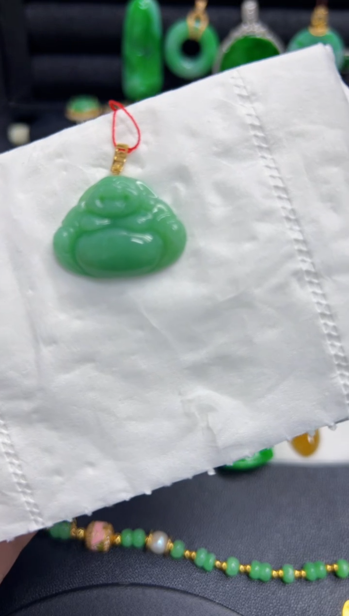 【闪购商品】翡翠颈饰18K金镶嵌Y缅料A货/支持复检/一件