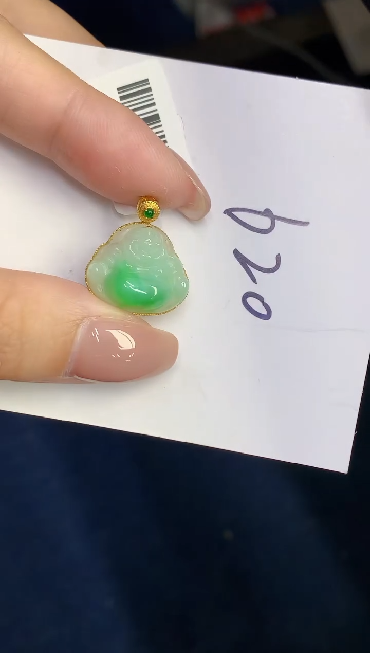 【闪购商品】翡翠颈饰18K金镶嵌00000000000