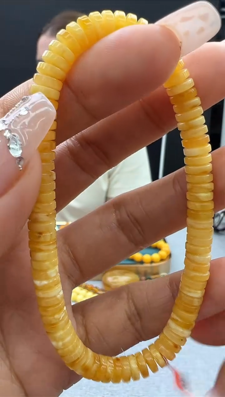 【闪购商品】琥珀手链未镶嵌88秒拍号