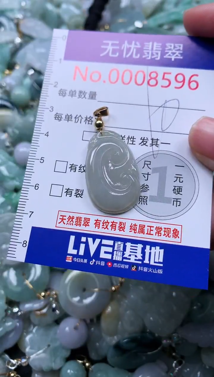 颈饰未镶嵌翡翠8596