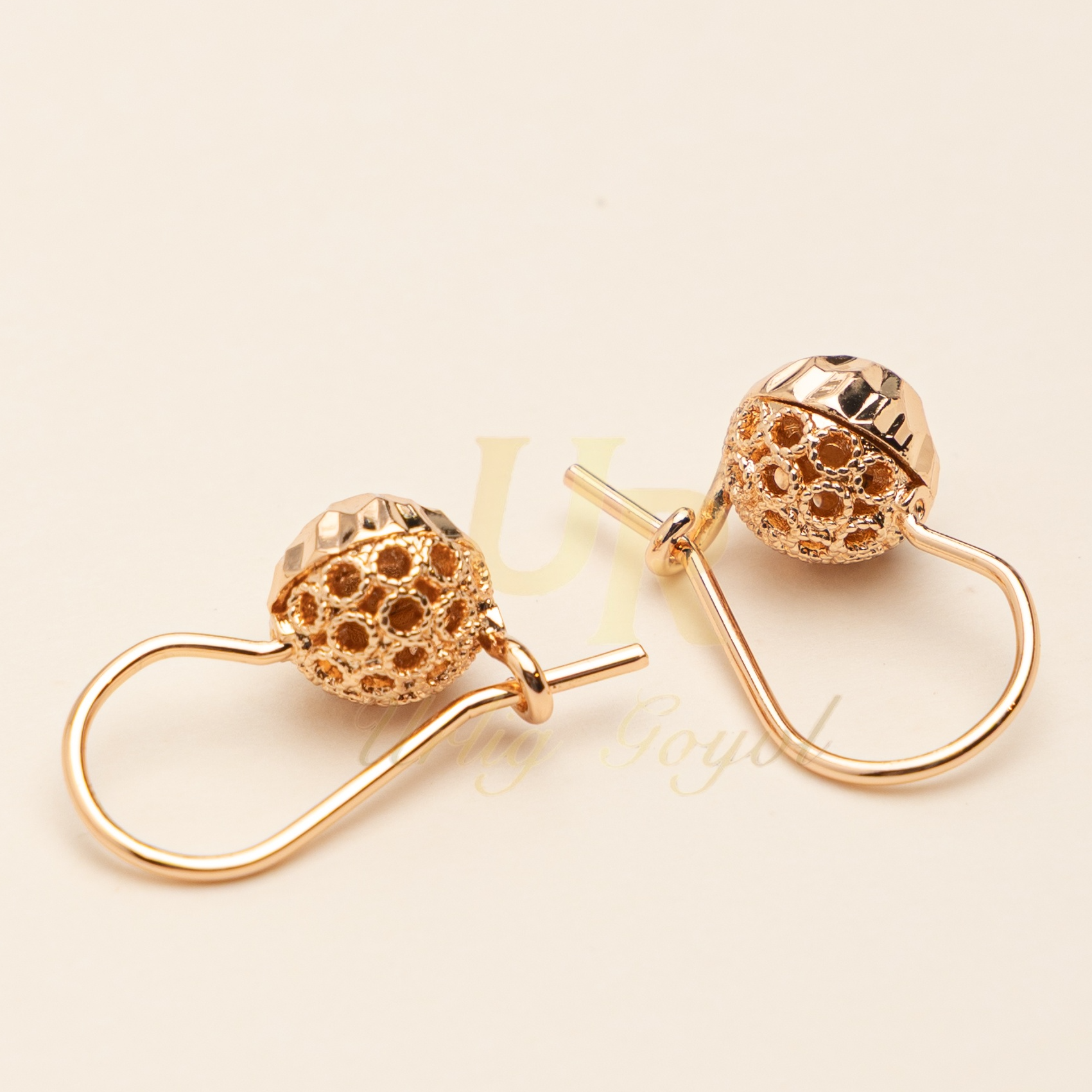 合金锆石耳饰 13-UR【顺丰包邮-无运费险】俄式小珠 玫瑰金色耳饰