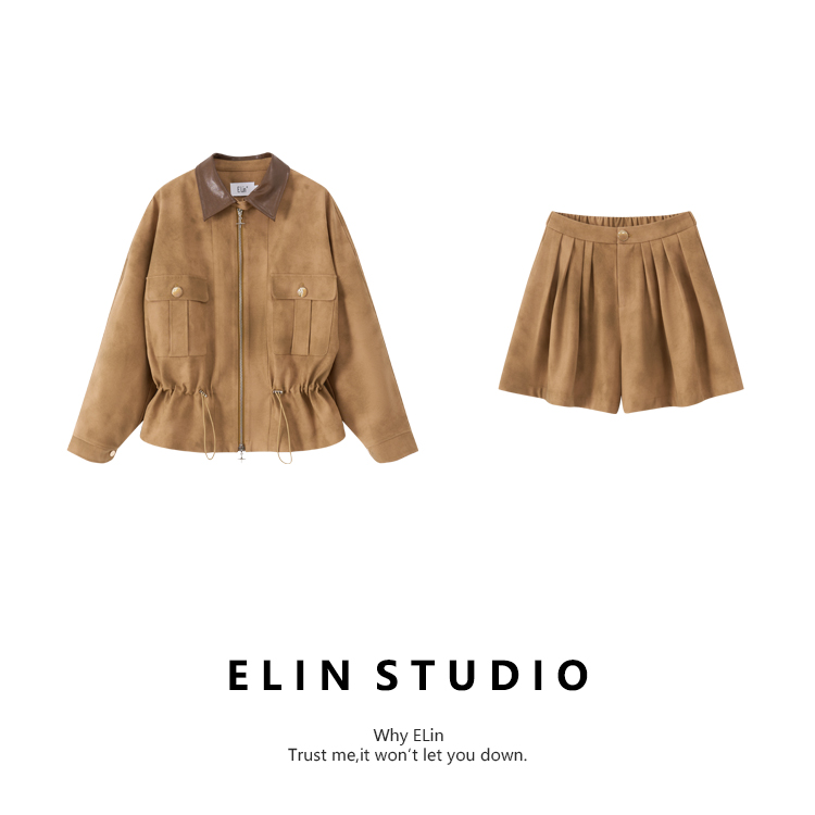 ELIN/预售【米兰游记】秋新款气质显瘦百搭轻奢洋气时尚套装#LT268