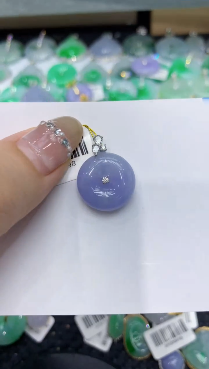 【闪购商品】翡翠颈饰18K金镶嵌222222222