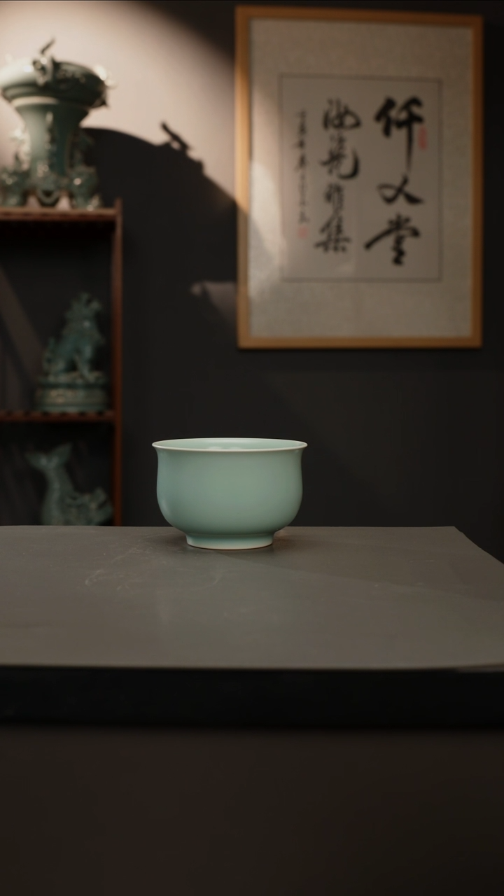 【闪购商品】杯仿古釉原矿 玉兰杯