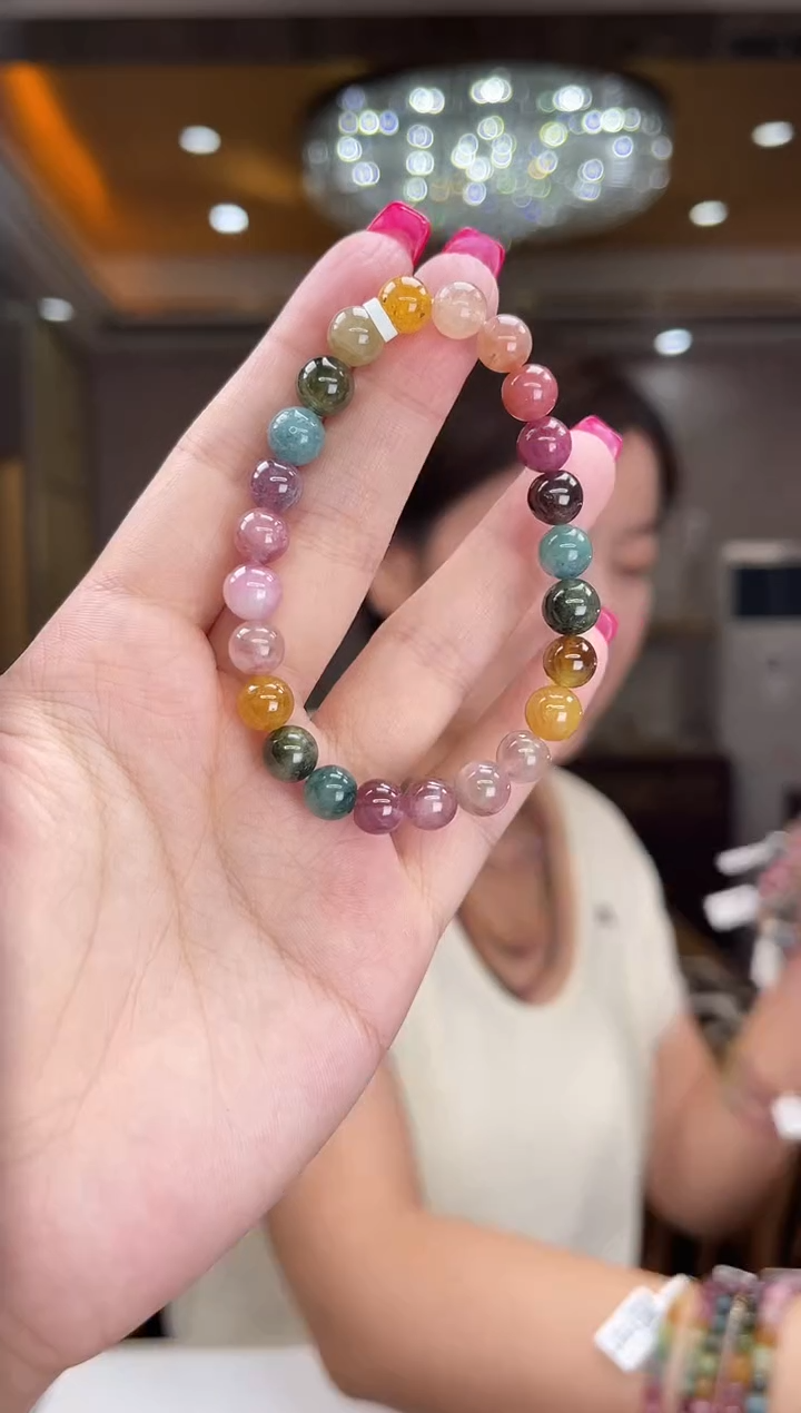 未镶嵌/碧玺手串7mm+单圈多样性发货