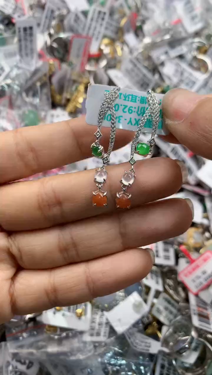 银S925镶嵌戒指翡翠141414---3