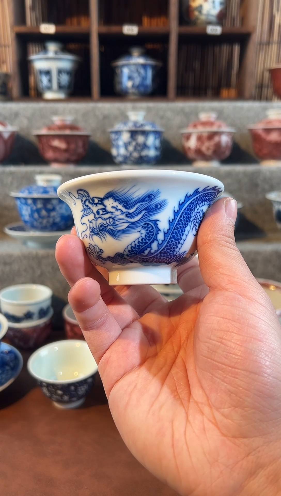 【闪购商品】天禄言瓷龙纹杯子压手u037